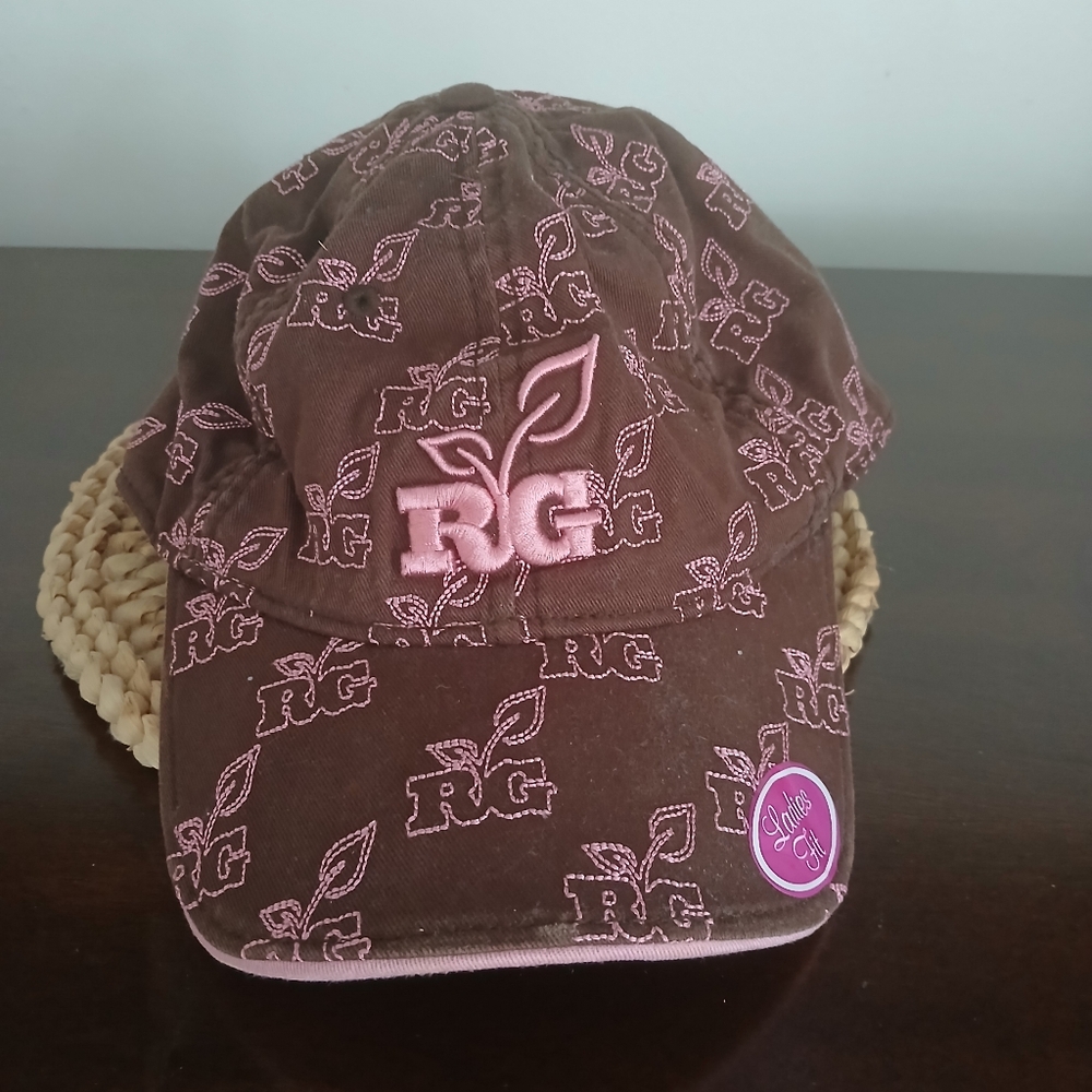 Realtree Girl Brown Pink Logo Adjustable Hat Cap